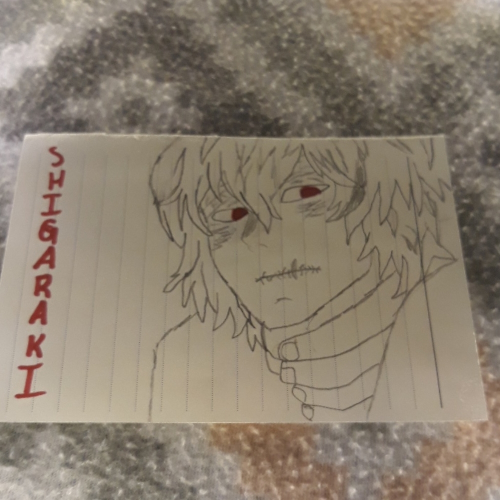 A drawing of a mha character